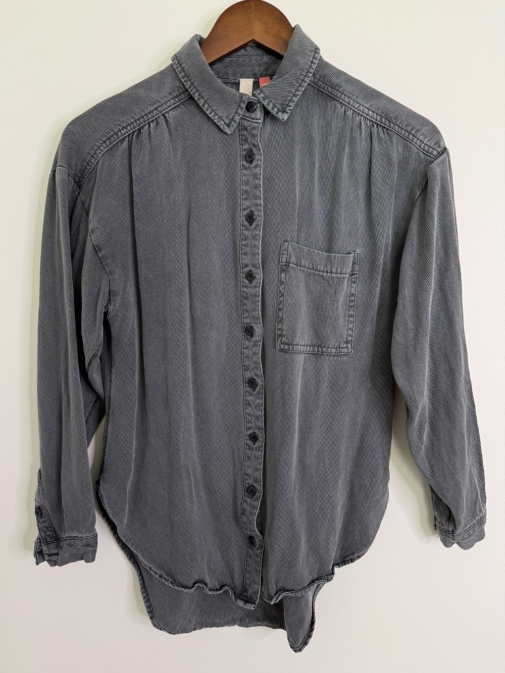 Pilcro Anthropologie Grey Button Down Shirt Size XXS